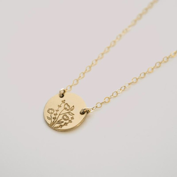 “You Grow, Girl” Wildflower Dainty Charm Necklace - Picture 8 of 11